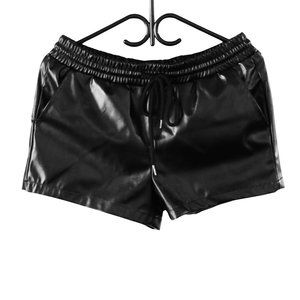 Shein men's faux leather shorts